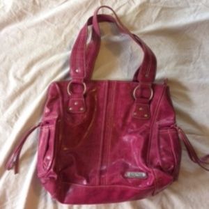 Kenneth Cole Reaction Pink Leather Shoulder Bag